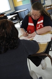 What are the five things that migrants and refugees can gain from the Canadian Red Cross' First Contact program?